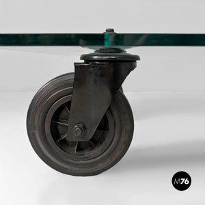 Tavolo con ruote by Gae Aulenti for Fontana Arte, 1980s