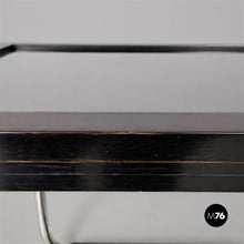 Load image into Gallery viewer, Cart in black wood, glass and steel, 1930s

