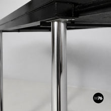 Load image into Gallery viewer, Cart in black wood, glass and steel, 1930s
