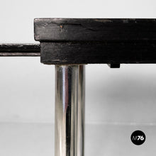 Load image into Gallery viewer, Cart in black wood, glass and steel, 1930s

