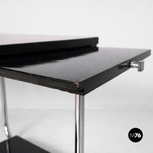 Load image into Gallery viewer, Cart in black wood, glass and steel, 1930s
