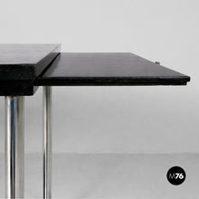 Load image into Gallery viewer, Cart in black wood, glass and steel, 1930s
