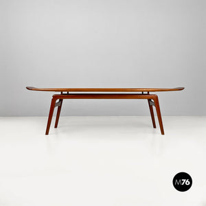 Danish, teak Surfboard coffee table by Hovmand-Olsen for Mogens Kold, 1960s.