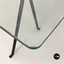 Load image into Gallery viewer, Glass, iron and wood Frate table by Enzo Mari for Driade, 1980s
