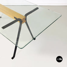 Carica l&#39;immagine nel visualizzatore di Gallery, Glass, iron and wood Frate table by Enzo Mari for Driade, 1980s

