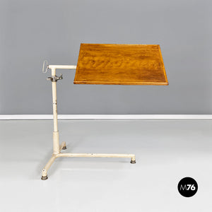 Iron and wood industrial drawing board or work table, 1960s