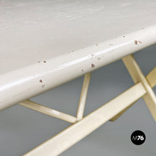 将图片加载到图库查看器，White painted solid wood folding table, 1960s
