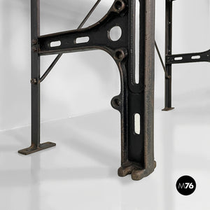 Wooden and cast iron console, 1800s