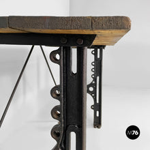 Load image into Gallery viewer, Wooden and cast iron console, 1800s
