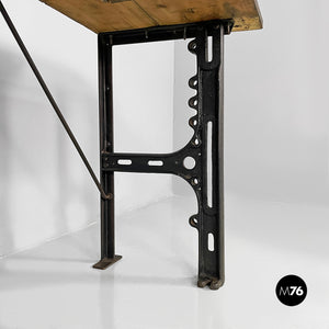 Wooden and cast iron console, 1800s