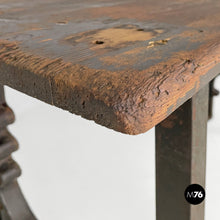 Load image into Gallery viewer, Wooden and cast iron console, 1800s
