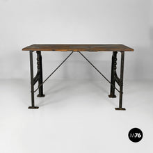 Load image into Gallery viewer, Wooden and cast iron console, 1800s
