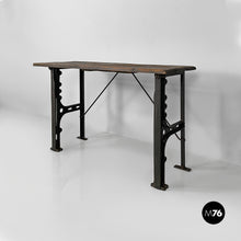 Load image into Gallery viewer, Wooden and cast iron console, 1800s
