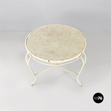 Load image into Gallery viewer, Garden table in white wrought iron, 1960s
