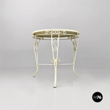 Load image into Gallery viewer, Garden table in white wrought iron, 1960s
