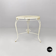 Load image into Gallery viewer, Garden table in white wrought iron, 1960s
