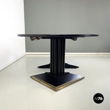 将图片加载到图库查看器，Black and gold dining table by Thonet, 1990s
