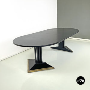 Black and gold dining table by Thonet, 1990s