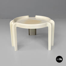 画像をギャラリービューアに読み込む, White plastic coffee tables by Giotto Stoppino for Kartell, 1970s
