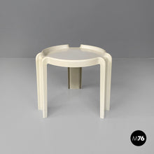 将图片加载到图库查看器，White plastic coffee tables by Giotto Stoppino for Kartell, 1970s
