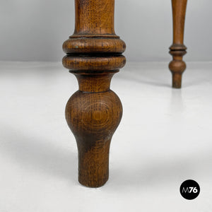 Antique wooden table with two drawers, 1800s