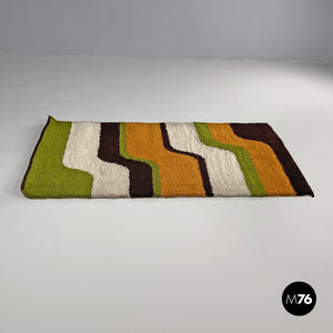 Rectangular rug with wavy bands, 1970s