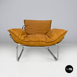 Brown fabric armchair Compor S 72 by Gero for Mussi, 1970s