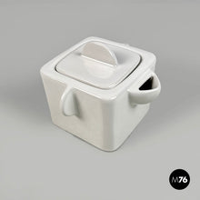 画像をギャラリービューアに読み込む, White ceramic teapot by Angelo Mangiarotti for Fratelli Brambilla, 1970s
