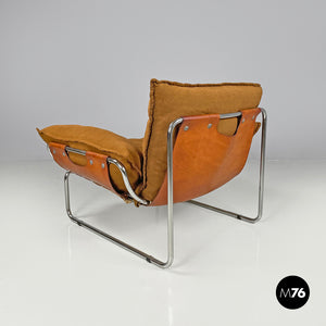 Brown fabric armchair Compor S 72 by Gero for Mussi, 1970s