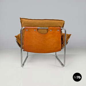 Brown fabric armchair Compor S 72 by Gero for Mussi, 1970s