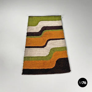 Rectangular rug with wavy bands, 1970s