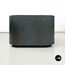 Load image into Gallery viewer, Coffee table or pedestal in burnished steel, 2000s
