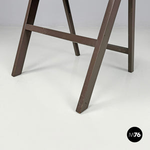 Brown folding chair Tric by Achille and Pier Giacomo Castiglioni for Bonacina, 1960s