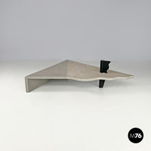 将图片加载到图库查看器，Cement and black metal triangular coffee table, 1980s
