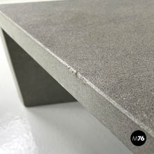 将图片加载到图库查看器，Cement and black metal triangular coffee table, 1980s
