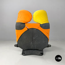 画像をギャラリービューアに読み込む, Orange fabric armchair or chaise longue Wink by Toshiyuki Kita for Cassina, 1980s
