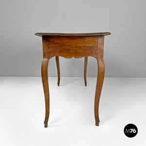 Antique wooden table with two drawers, 1700s