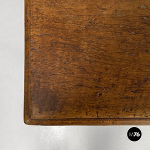 Antique wooden table with two drawers, 1700s