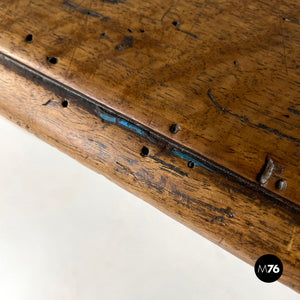 Antique wooden table with two drawers, 1700s