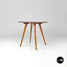 Charger l&#39;image dans la galerie, Wooden round coffee table, 1950s
