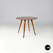 Charger l&#39;image dans la galerie, Wooden round coffee table, 1950s
