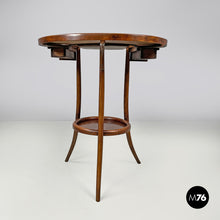 Charger l&#39;image dans la galerie, Wooden round coffee table, 1950s
