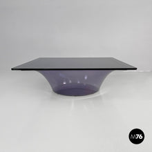 Charger l&#39;image dans la galerie, Coffee table in purple plexiglass and smoked glass, 1970s
