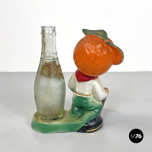 Crodo advertising sculpture with glass bottle, 1960s