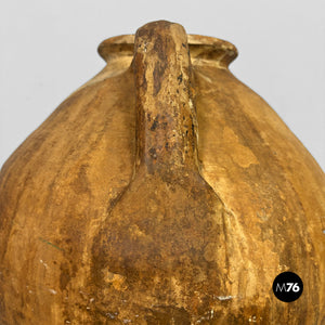 Terracotta jar vase with handles, 1950s