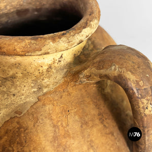 Terracotta jar vase with handles, 1950s
