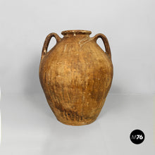 Load image into Gallery viewer, Terracotta jar vase with handles, 1950s
