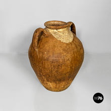 Load image into Gallery viewer, Terracotta jar vase with handles, 1950s
