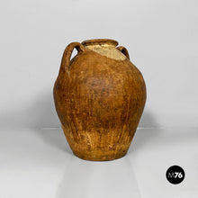Load image into Gallery viewer, Terracotta jar vase with handles, 1950s
