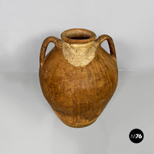 Load image into Gallery viewer, Terracotta jar vase with handles, 1950s
